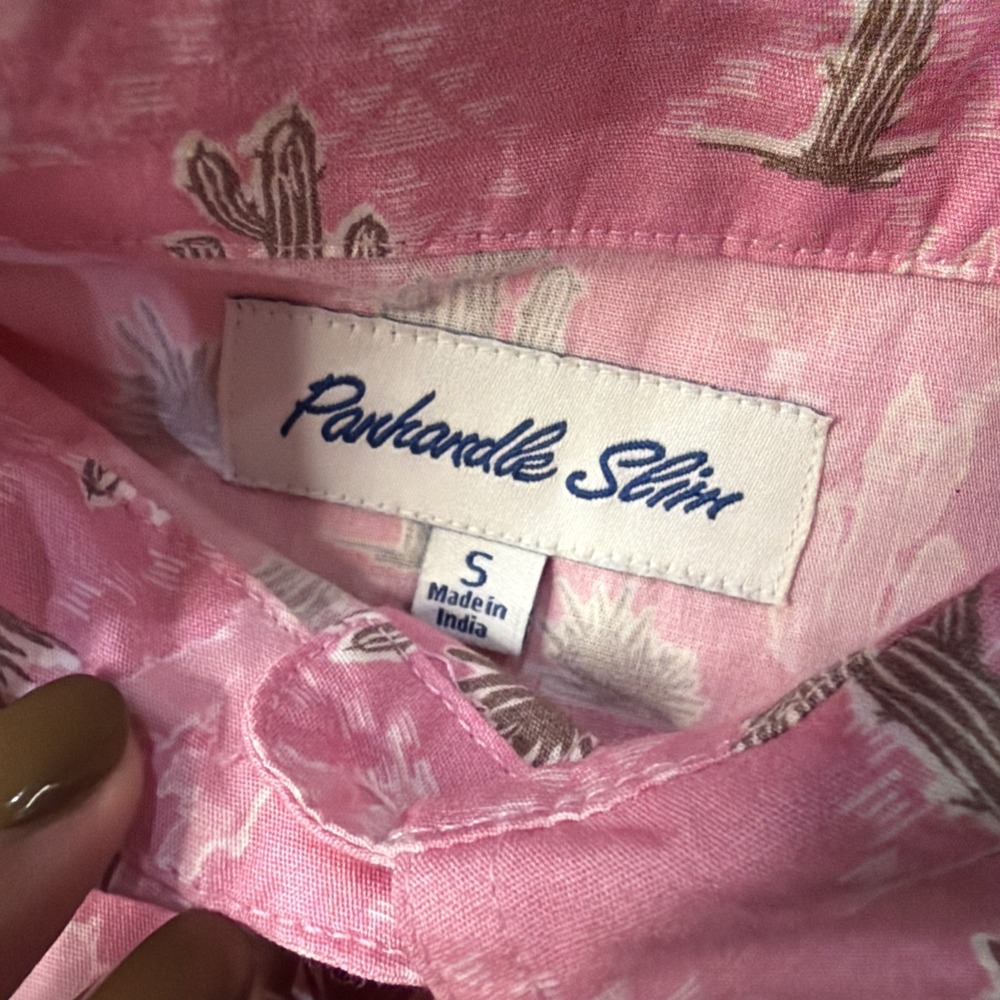 PANDLE GIRLS' CACTUS PRINT LONG SLEEVE SNAP SHIRT Size Small - Picture 3 of 7